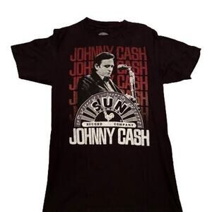 Johnny Cash Sun Record Company Women's SM Graphic T-shirt